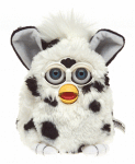 Furby white with black spots